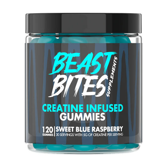 Beast Bites Creatine Gummies Blue Raspberry